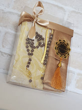 Load image into Gallery viewer, Prayer Mat + Tasbih &amp; Bookmark - personalized
