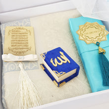 Load image into Gallery viewer, Prayer Mat + Mini Quran + Ayat Kursi Frame
