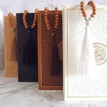 Load image into Gallery viewer, Wood Tasbih ft Natural Gemstone
