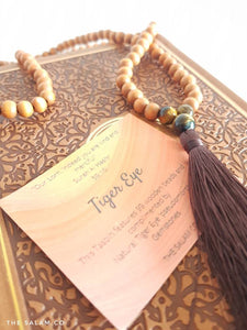 Wood Tasbih ft Natural Gemstone