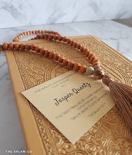 Load image into Gallery viewer, Wood Tasbih ft Natural Gemstone
