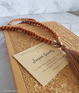 Wood Tasbih ft Natural Gemstone